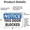 Signmission This Door Blocked, 7 in W x Rectangle, Vinyl Decal OS-2PACK-NS-D-57-L-18597 - alternate 5